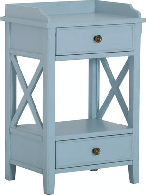 DS-D328-211 Two Drawer End Table in Sky Blue $199 (Compare at $329)