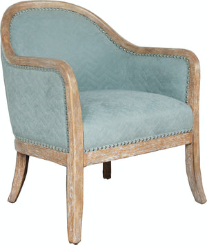 DS-D153-701-699 Quilted Blue Wood Frame Accent Chair $449 (Compare At $799)
