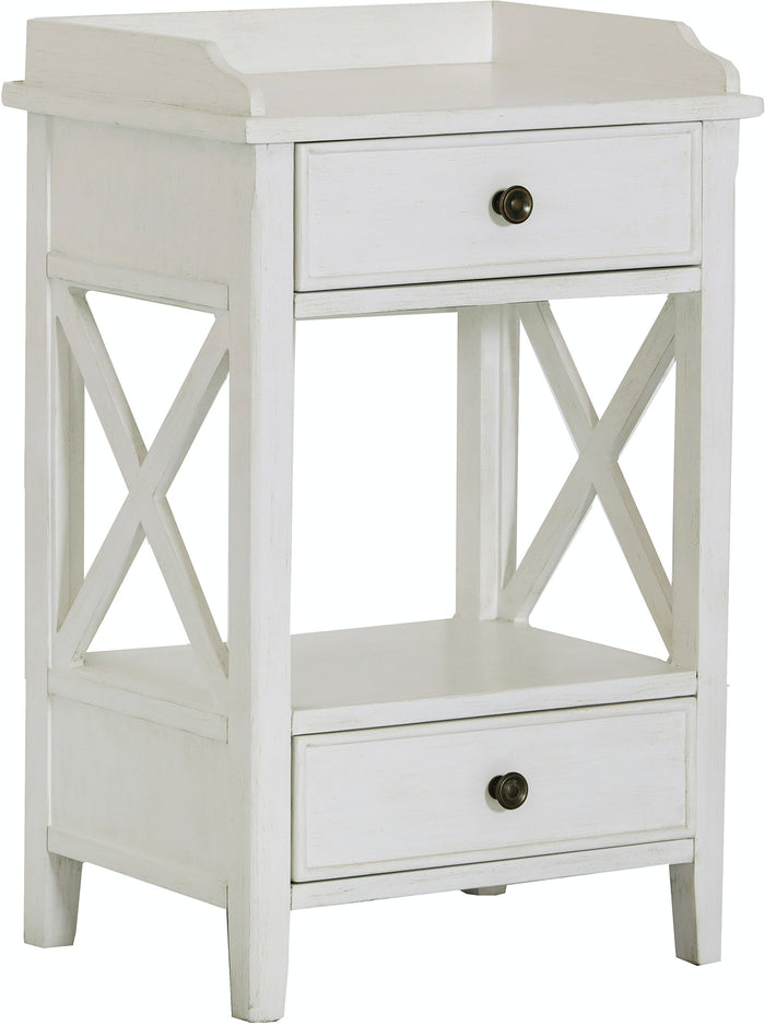 DS-D328-210 Two Drawer End Table in Country White $199 (Compare at $329)