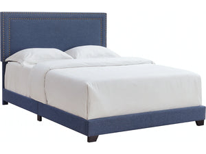 AH DS-A123-290-1 Nailhead Trim Queen Bed in Denim Blue $179 Compared to $299