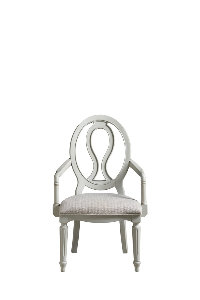 Summer Hill - French Gray Pierced Back Arm Chair